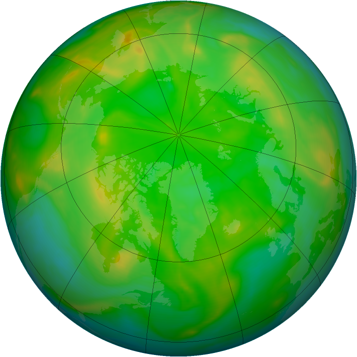 Arctic ozone map for 21 June 2005